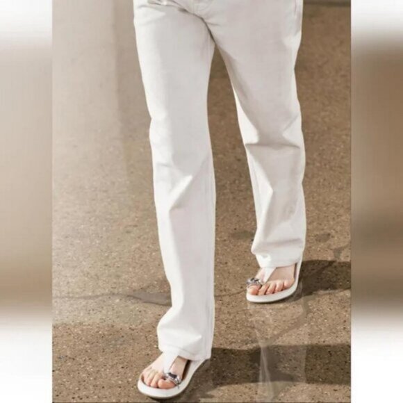 ZARA EMBELLISHED METALLIC LEATHER SANDALS - Picture 3 of 6